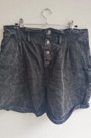 Short large jean noir rossé CAMAÏEU - T.42
