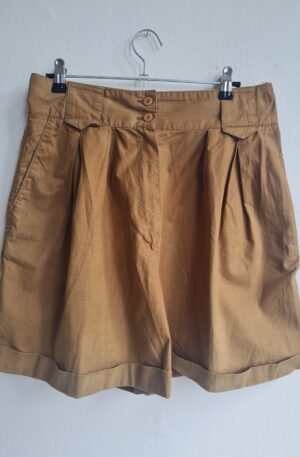 Bermudas évasé et revers C&A uni – taupe – T.38